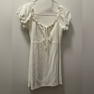 white mini dress